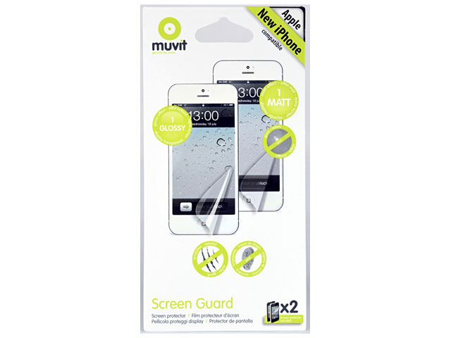 Muvit iPhone SE/5S/5C Screenprotectors (Mat + Glans)