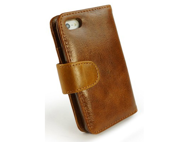 Tuff-Luv Vintage Leather Wallet Case voor iPhone 5/5S