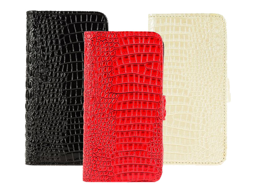 Croco Side Flip Case Hoes voor iPhone 5/5S