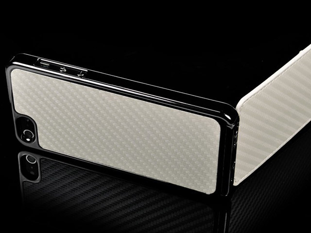 Deluxe Carbon Flip Case - iPhone SE / 5s / 5 hoesje