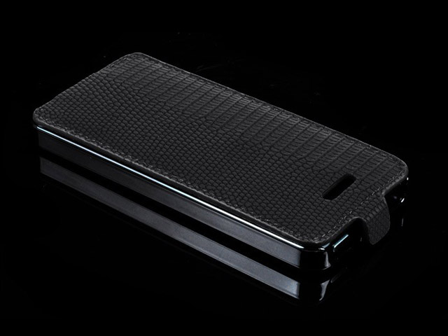 Deluxe UltraSlim Snake Leather Flip Case voor iPhone 5/5S