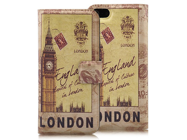 Retro London Book Case - iPhone SE / 5s / 5 hoesje