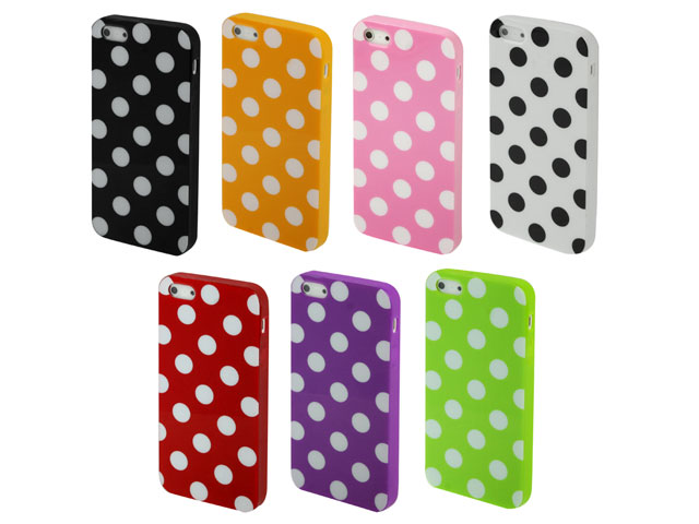 Polka Dot TPU Soft Case - iPhone SE / 5s / 5 hoesje