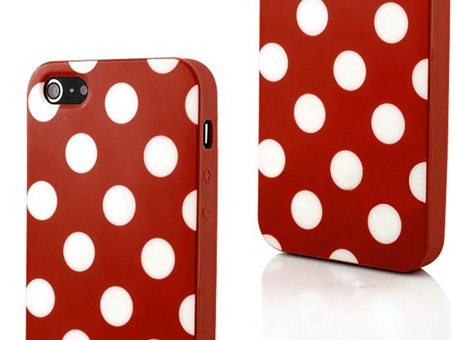 Polka Dot TPU Soft Case - iPhone SE / 5s / 5 hoesje