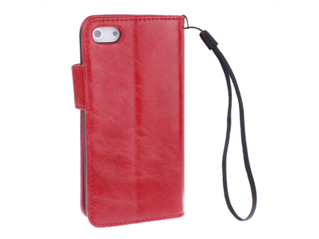 Red Delight Sideflip Wallet Case Hoesje voor iPhone 5/5S