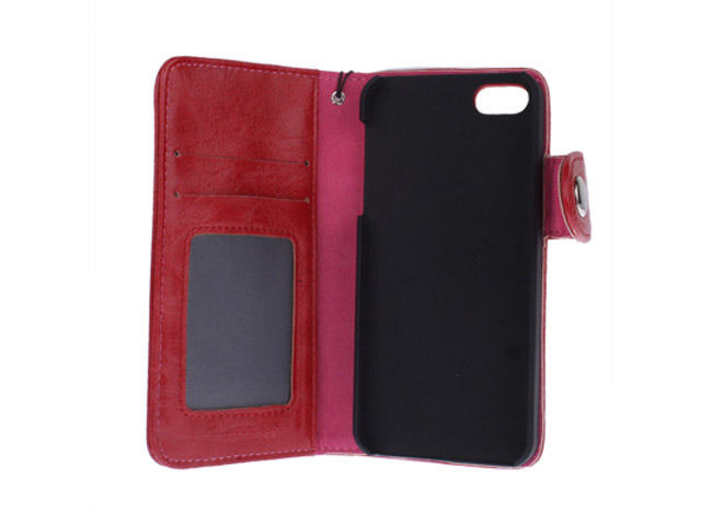 Red Delight Sideflip Wallet Case Hoesje voor iPhone 5/5S