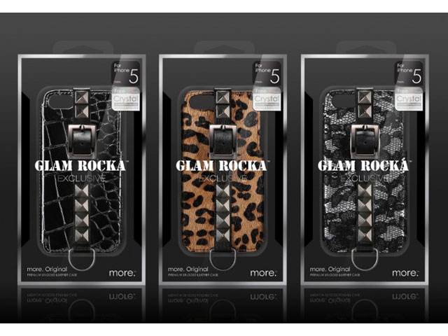 More Glam Rocka Exclusive Studded Leather Case voor iPhone 5/5S