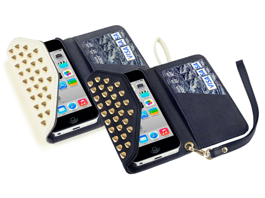 Covert Studded Trifold Wallet Case - Hoesje voor iPhone 5C