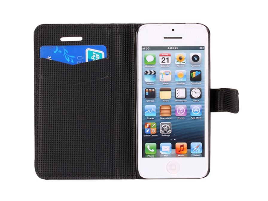 Croco Sideflip Wallet Case Hoesje voor iPhone 5C