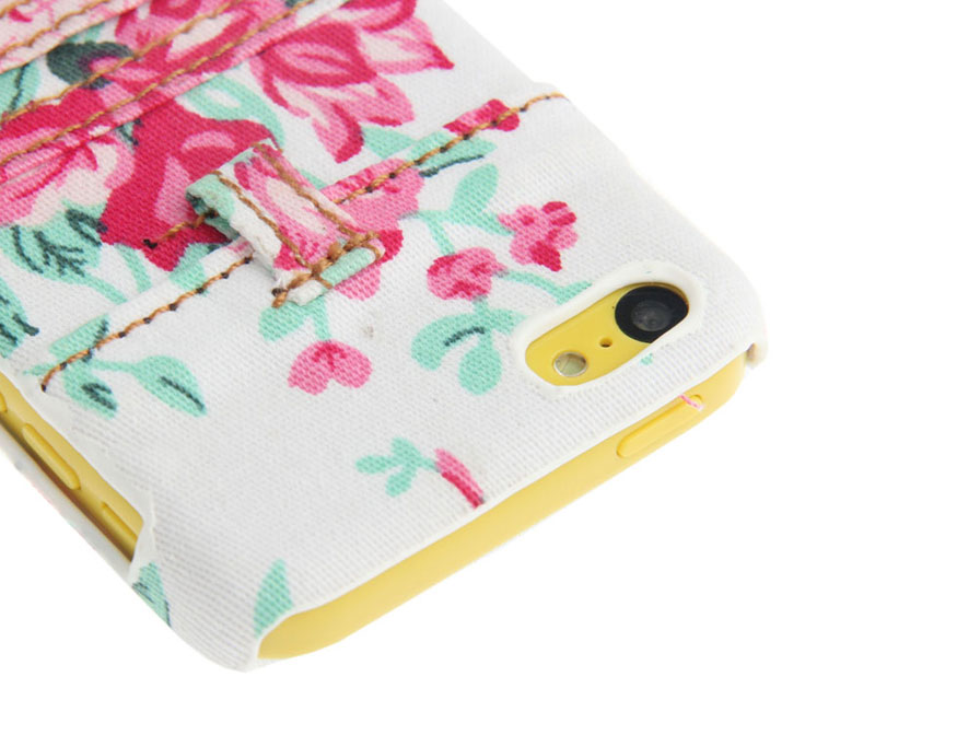 Real Denim Flower Jeans Case Hoesje voor iPhone 5C