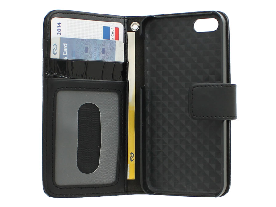 Croco Elegant Wallet Case - Hoesje voor iPhone 5C