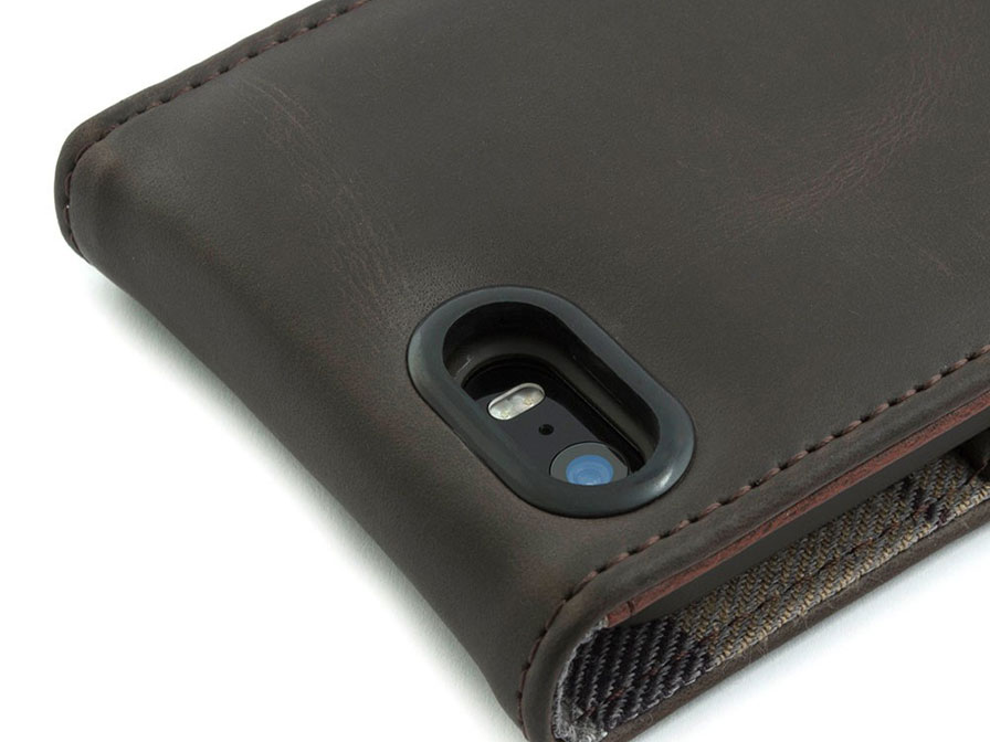 Barbour Leather Flip Case - Hoesje voor iPhone 5/5S