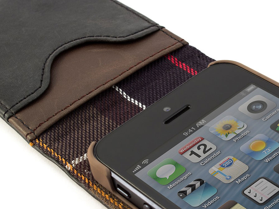 Barbour Leather Style Flip Case - Hoesje voor iPhone 5/5S