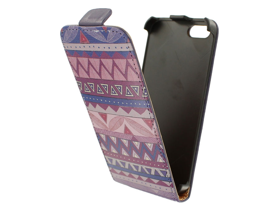 Call Candy Purple Aztec Flip Case - Hoesje voor iPhone 5/5S