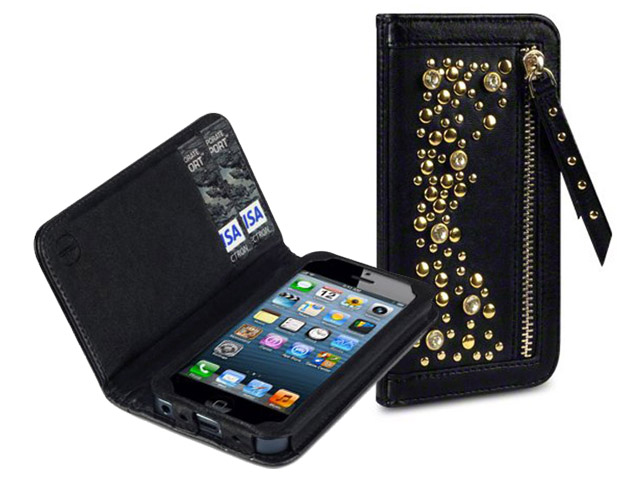Covert Stardust Studded Wallet Case Hoesje voor iPhone 5/5S