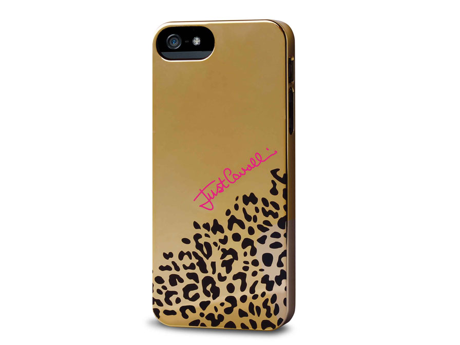 Just Cavalli Gold Leopard Case - iPhone SE/5s/5 hoesje