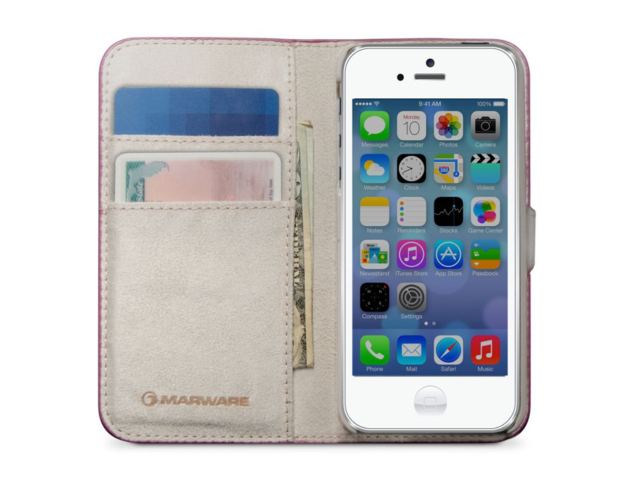 Marblue Sparkle Book Case - iPhone SE/5s/5 hoesje