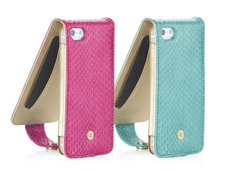 Pipetto Luxury Snake Flip Case - iPhone SE/5S/5C hoesje