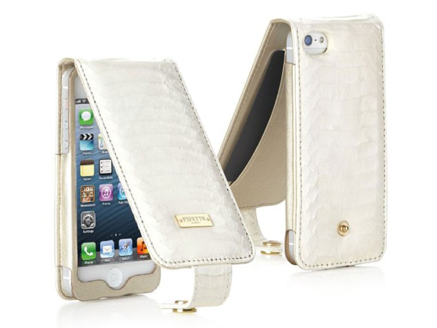 Pipetto Luxury Snake Flip Case - iPhone SE/5S/5C hoesje