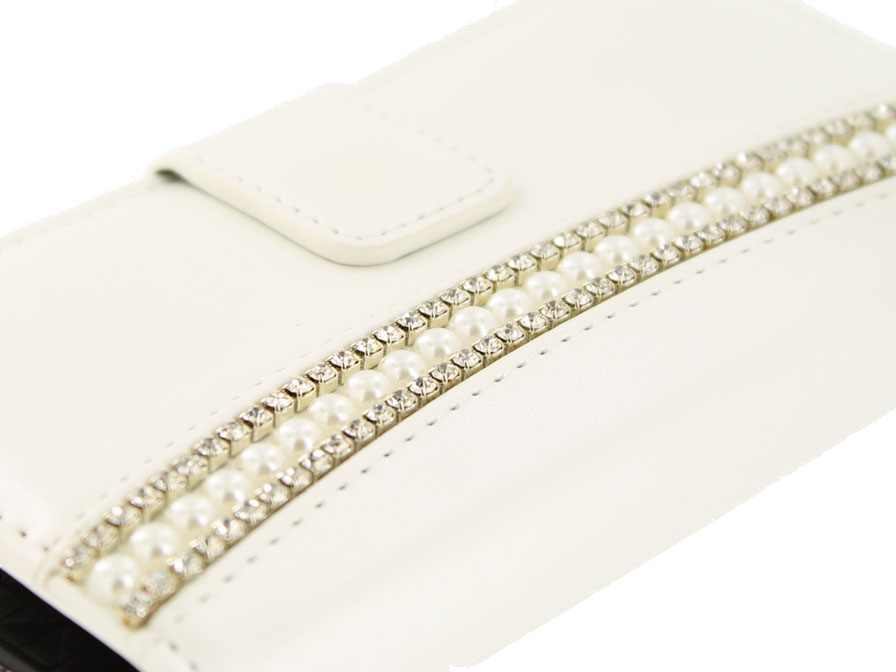 Diamond Pearls Wallet Case - Hoesje voor iPhone 5/5S