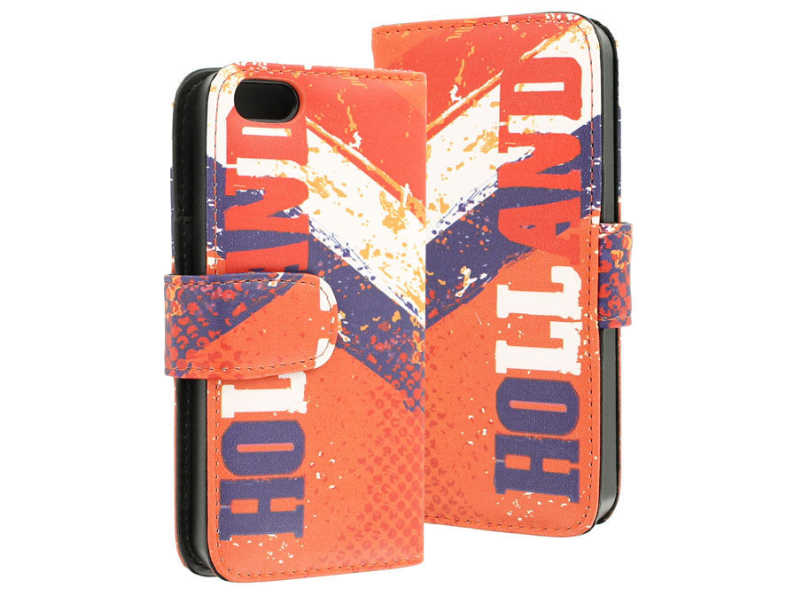Oranje Holland Bookcase - iPhone SE / 5s / 5 hoesje