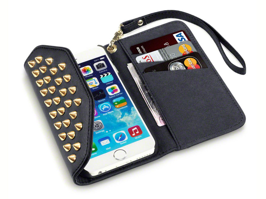 Covert Studded Trifold Wallet - Hoesje voor iPhone 6/6S