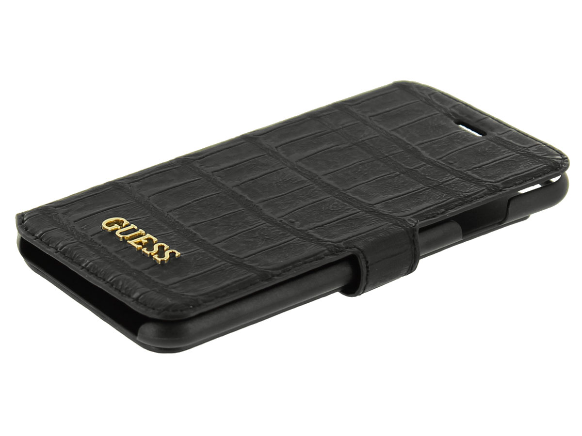 Guess Black Croco Bookcase - iPhone 6/6s hoesje