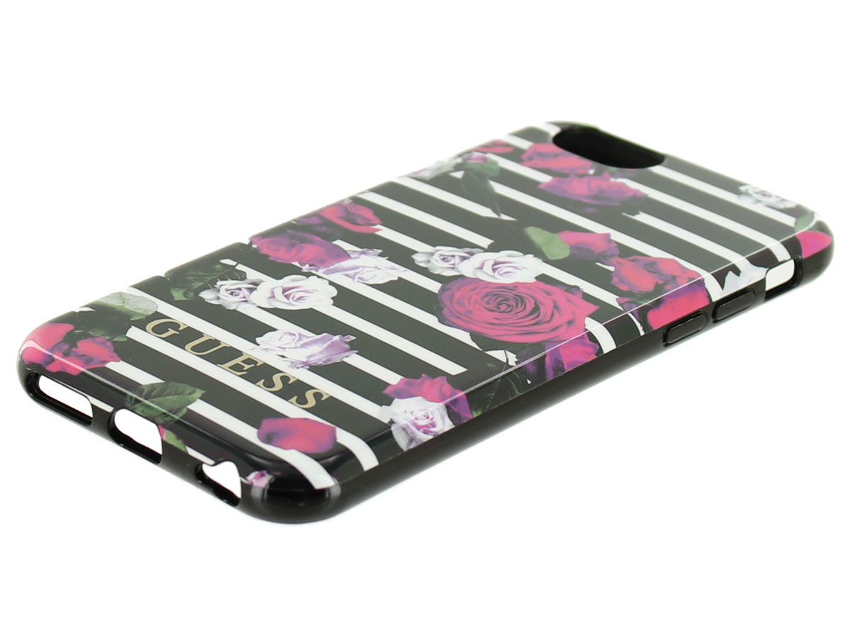 Guess Flower Stripes Case - iPhone 6/6s hoesje