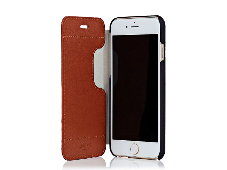 Knomo Leather Folio - Sideflip Case voor iPhone 6/6S