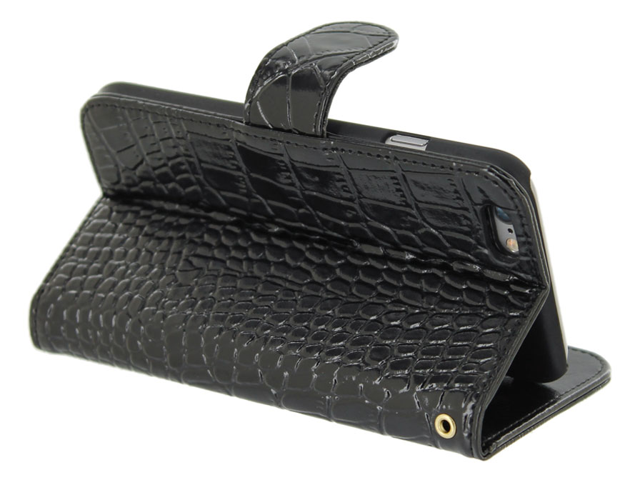 Croco Leather Bookcase - iPhone 6/6s hoesje