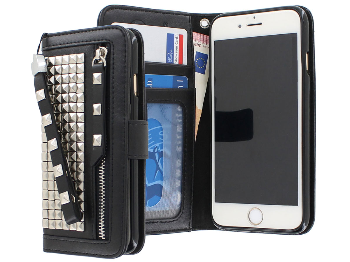 Studs Roxie Bookcase Zilver - iPhone 6/6s hoesje