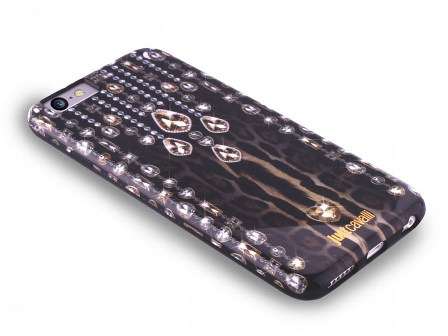 Just Cavalli Leopard Crystals Case - iPhone 6/6s hoesje