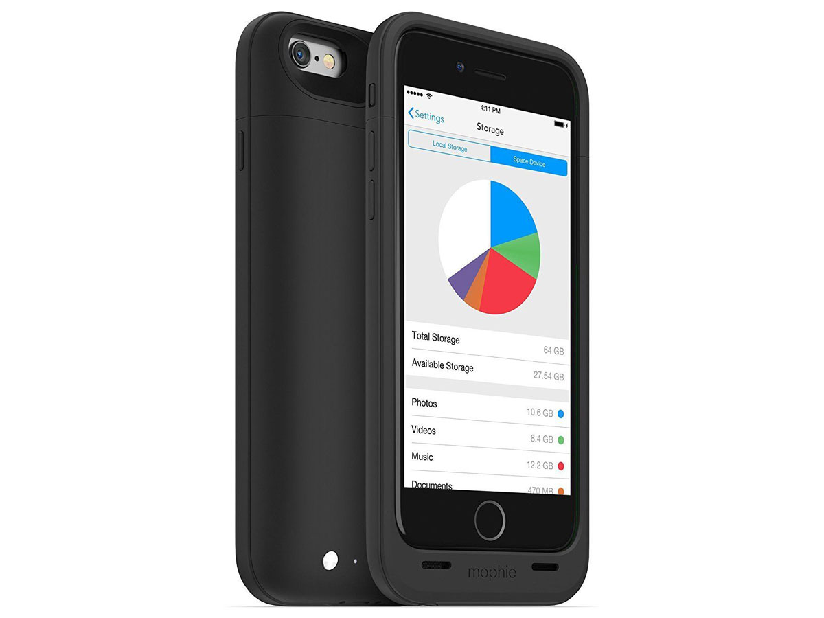 Mophie Juice Pack met 64GB Extra Geheugen - iPhone 6/6s Hoesje