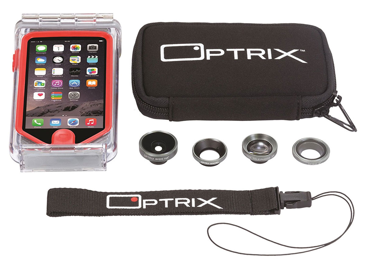 Optrix PRO Kit - Waterdicht iPhone 6/6s Hoesje + Lenzen