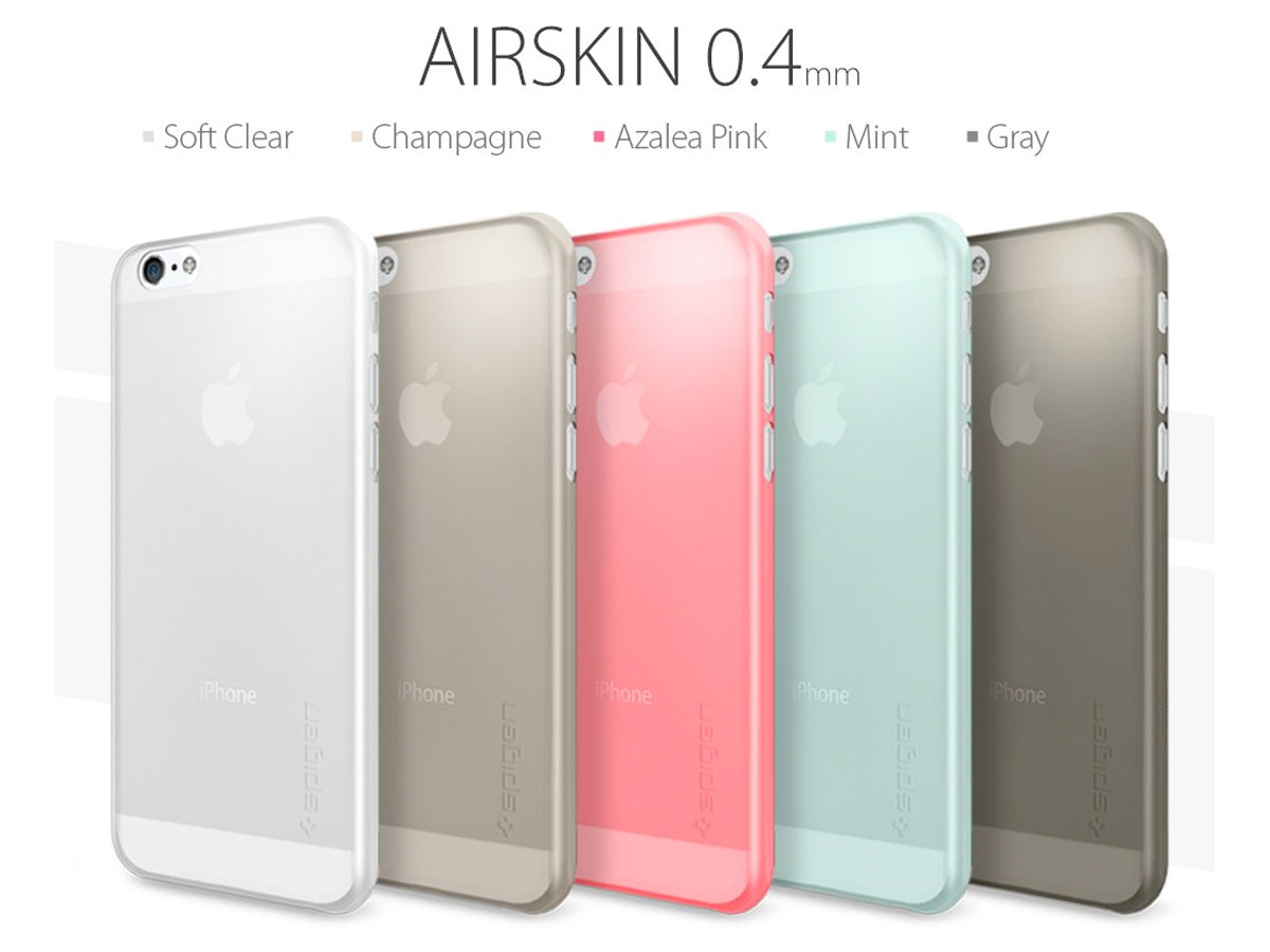 Spigen AirSkin 0.4mm Ultra Thin Case Grijs - iPhone 6/6s hoesje