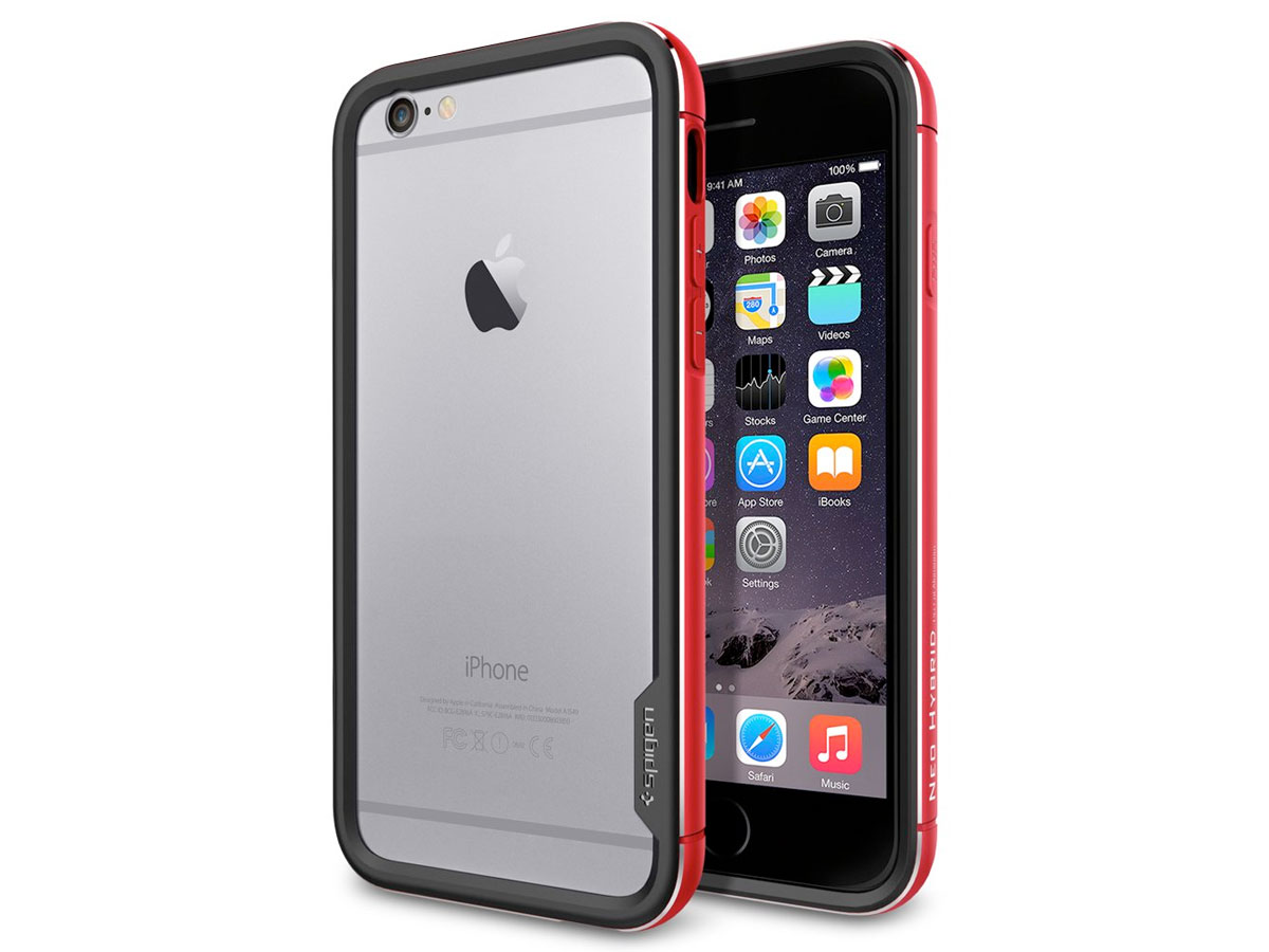 Spigen Neo Hybrid EX Metal Case Rood - iPhone 6/6s hoesje