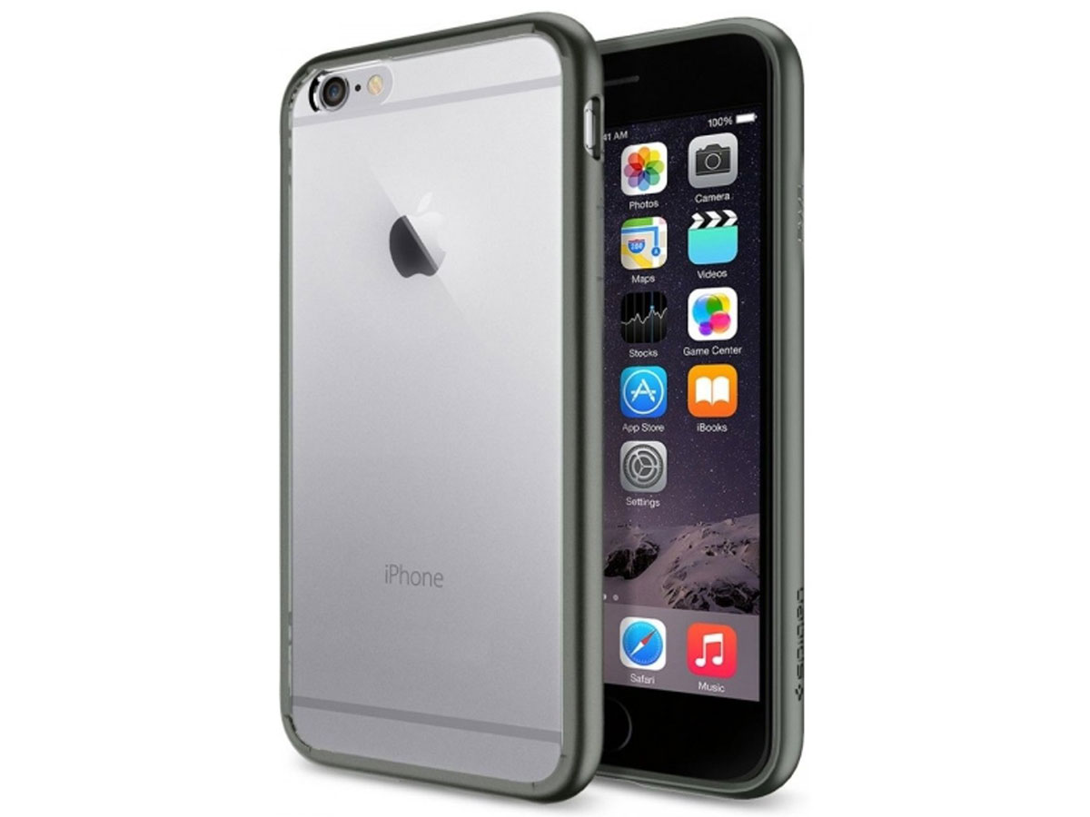 Spigen Ultra Hybrid Case Gunmetal - iPhone 6/6s hoesje
