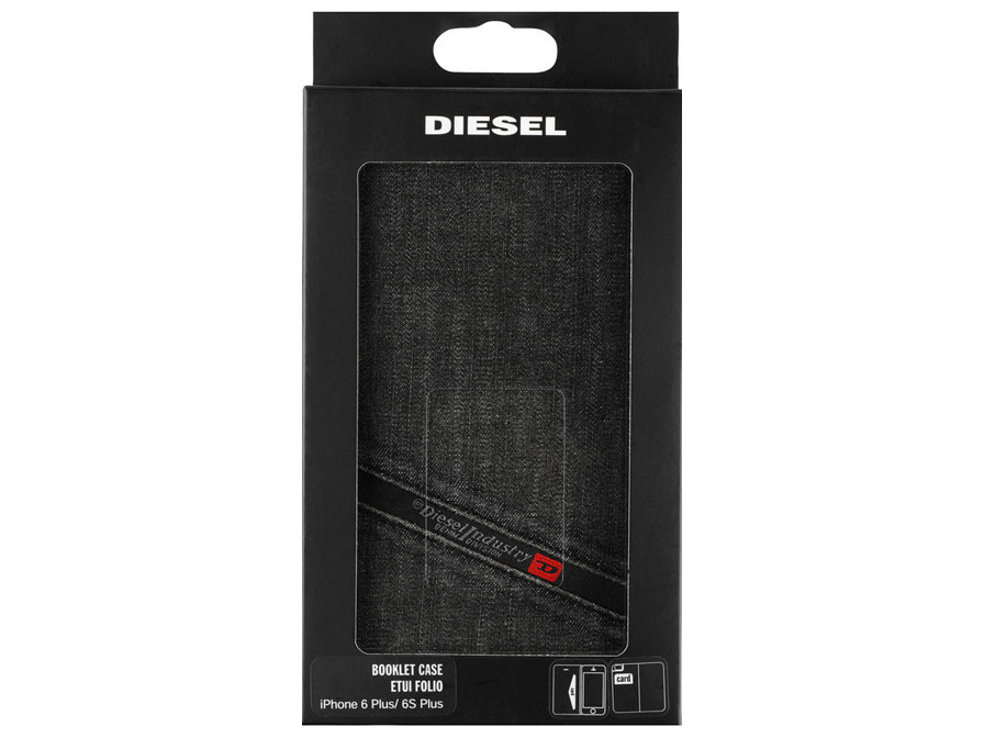 Diesel Black Denim Bookcase - iPhone 6/6s PLUS hoesje