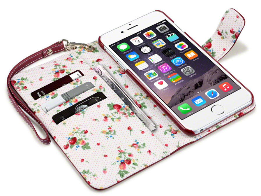 CaseBoutique iPhone 6 Plus/6S Plus hoesje - Flower Wallet