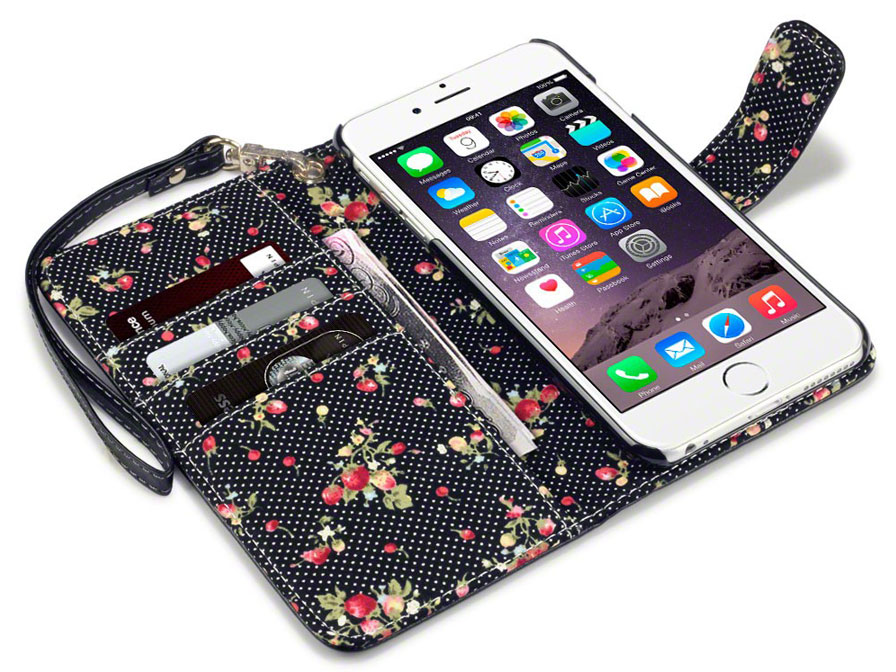 CaseBoutique iPhone 6 Plus/6S Plus hoesje - Flower Wallet