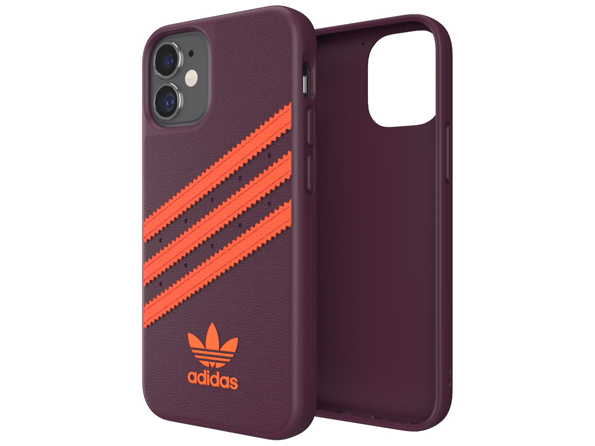 Adidas Originals Case Maroon/Orange - iPhone 12 Mini hoesje