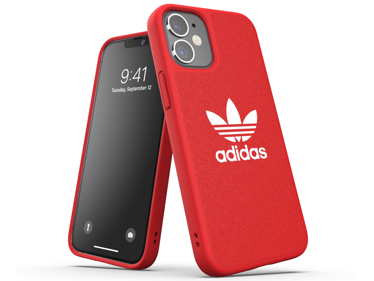 Adidas Originals Logo Case Rood - iPhone 12 Mini hoesje