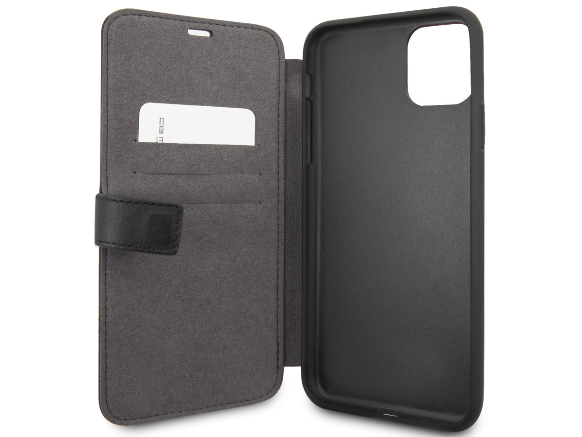 BMW Signature Bookcase Zwart Leer - iPhone 12 Mini hoesje