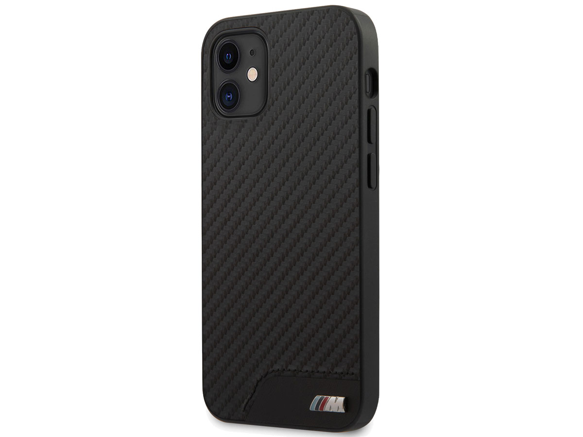 BMW M Sport PU Carbon Case - iPhone 12 Mini hoesje