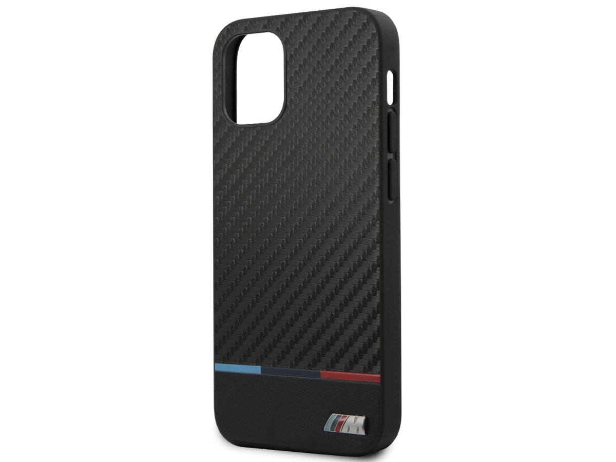 BMW M Sport Tricolor Carbon Case - iPhone 12 Mini hoesje