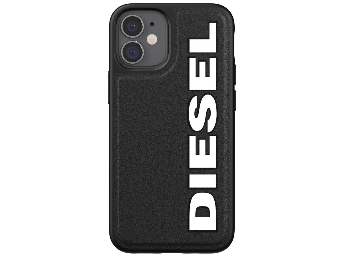 Diesel Logo Case Zwart - iPhone 12 Mini hoesje