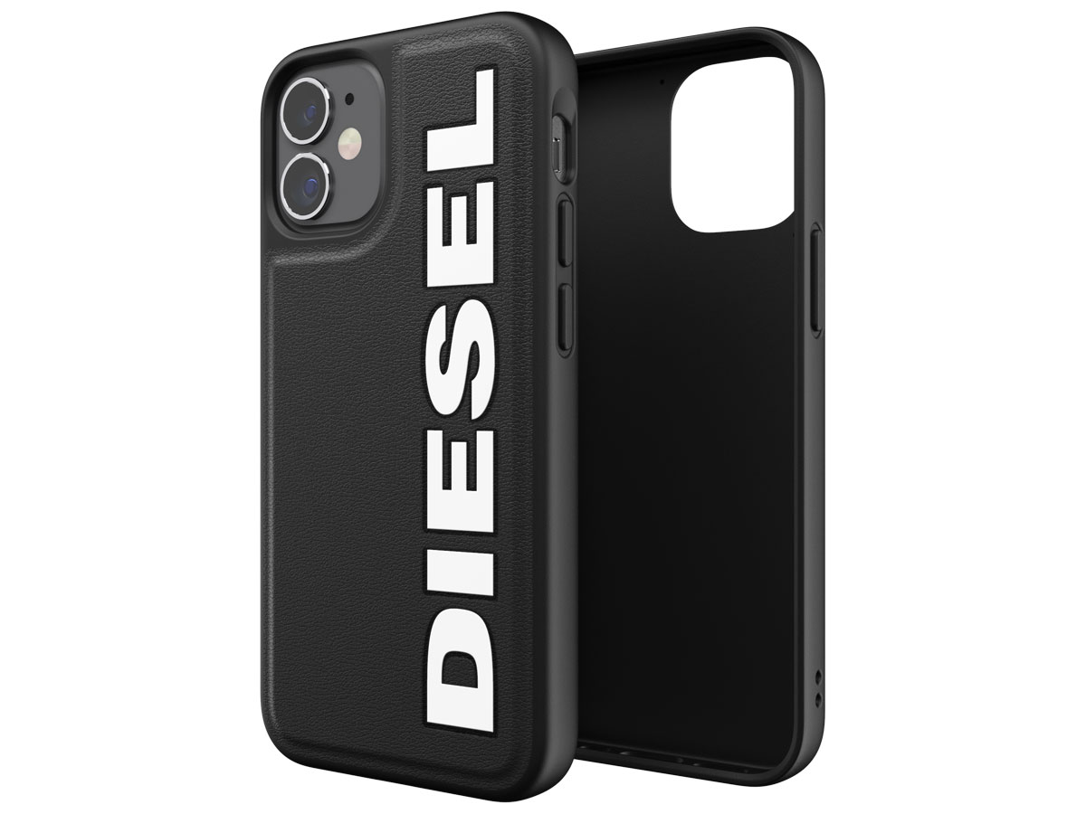 Diesel Logo Case Zwart - iPhone 12 Mini hoesje