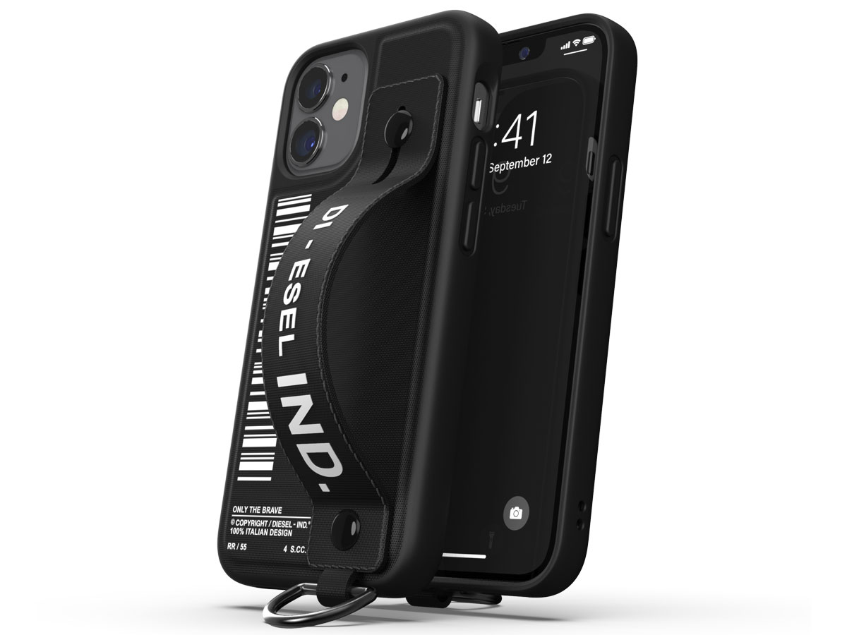 Diesel Handstrap Case Zwart - iPhone 12 Mini hoesje