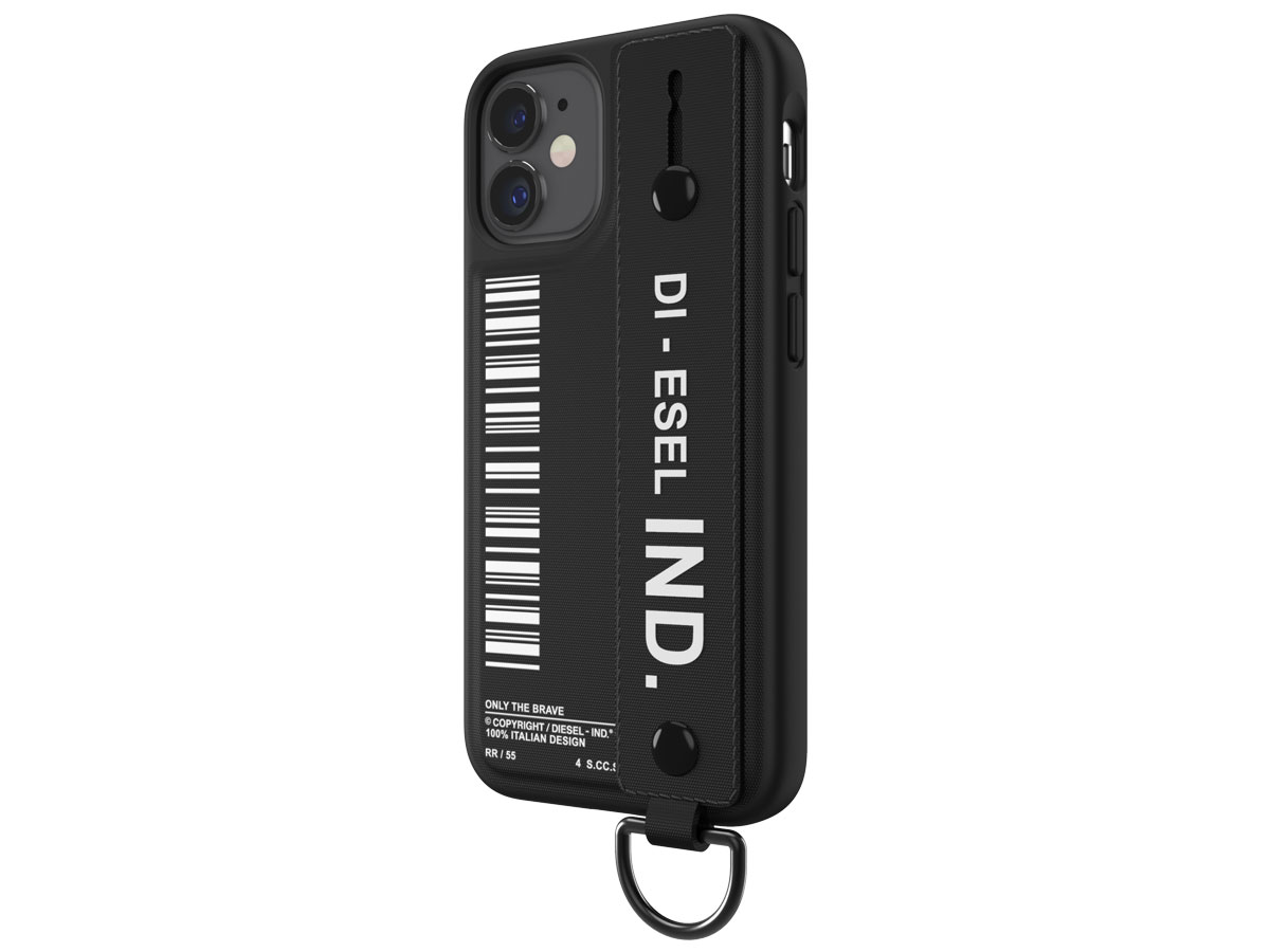 Diesel Handstrap Case Zwart | iPhone 12 Mini hoesje