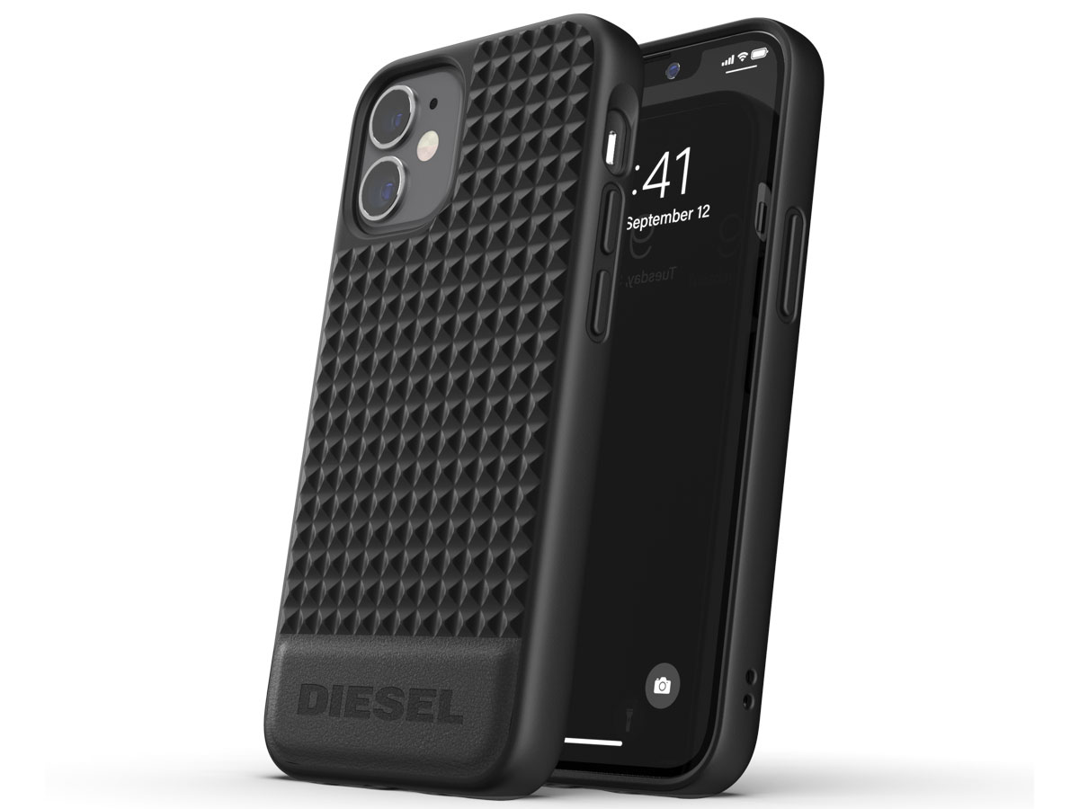 Diesel Leather Studs Case - iPhone 12 Mini hoesje